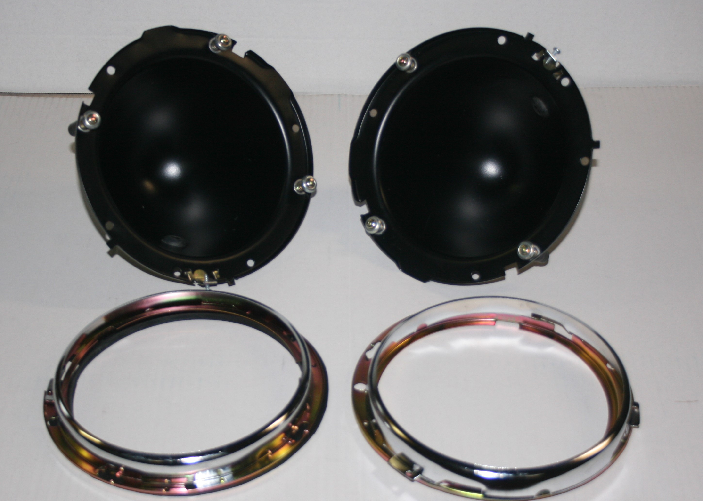 Head Lamp Steel Bowls and Fittings (Pair)