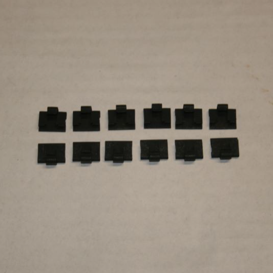 Door Glass Felt Draught Strip Clips (Pack of 12)